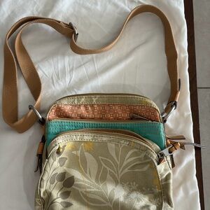 Floral Multi-Color Fossil Crossbody Bag